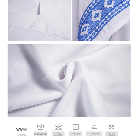 White Beach Maxi Coverup Duster One Size - Picture 8 of 13